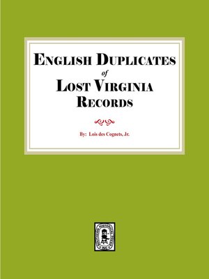 cover image of English Duplicates of LOST Virginia Records